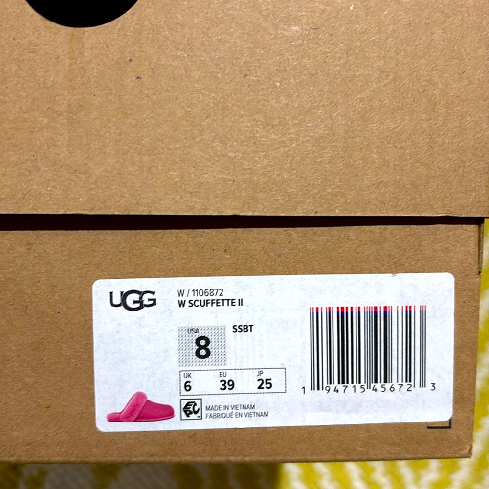 UGG SCUFFETTE II, CHERRY PIE, women’s US Size 8